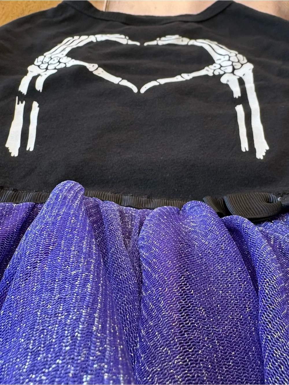 Thrills & Chills Dog Apparel Halloween Skeleton Tutu Dress – Size S 10-15 lbs